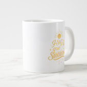 Haz que Suceda ✨ | Golden Sunrise Design Grote Koffiekop (Voorkant rechts)
