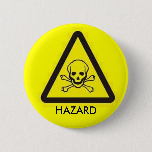HAZARD RONDE BUTTON 5,7 CM (Voorkant)