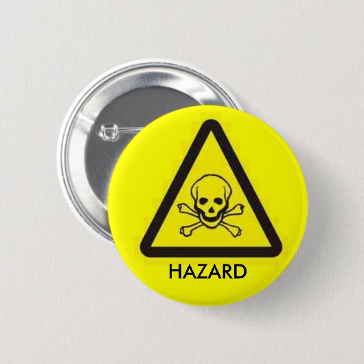 HAZARD RONDE BUTTON 5,7 CM (Voorkant /achterkant)