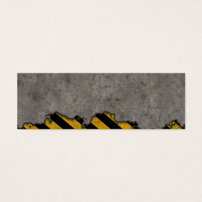 Hazard Striped Stone Texture Mini Visitekaartjes (Voorkant)