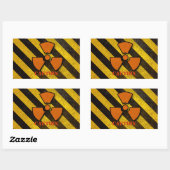 Hazard Stripes Custom Square Stickers (Vel)