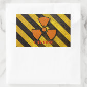 Hazard Stripes Custom Square Stickers (Tas)