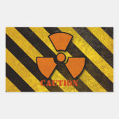 Hazard Stripes Custom Square Stickers (Voorkant)