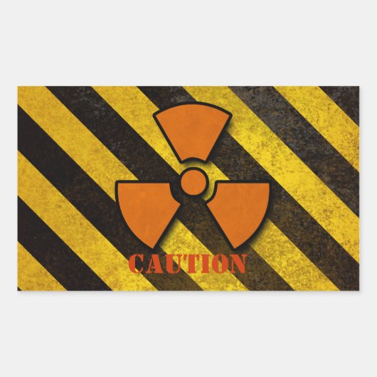 Hazard Stripes Custom Square Stickers (Voorkant)