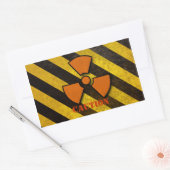 Hazard Stripes Custom Square Stickers (Envelop)