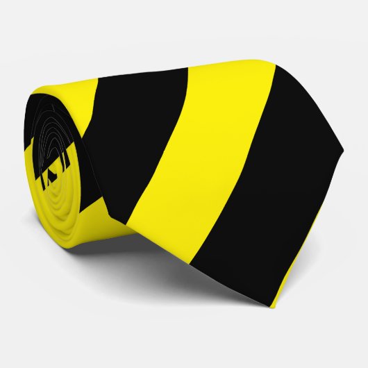 Hazard tape geel zwarte grap Stropdas (Opgerold)