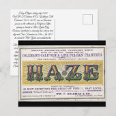 Haze Clipper zeilschip 1900 Briefkaart (Voorkant / Achterkant)