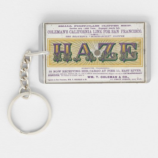 Haze Clipper zeilschip 1900 Sleutelhanger