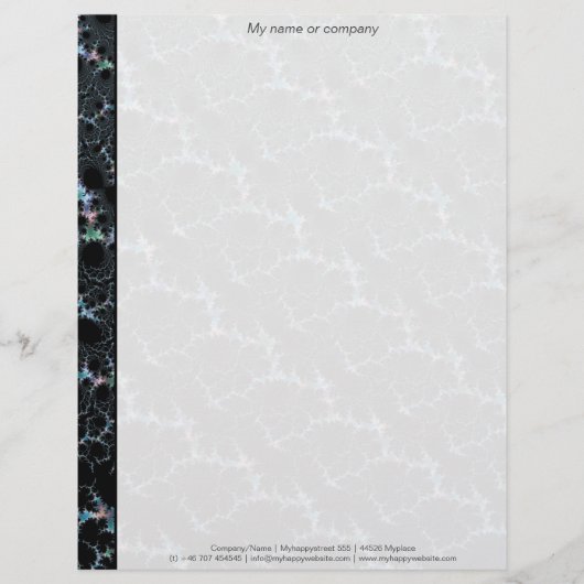 Haze - Mandelbrot Fractal Gepersonaliseerd Briefhoofd (Voorkant)