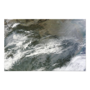 Haze over China Foto Afdruk