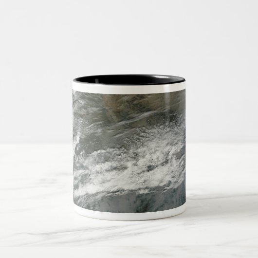 Haze over China Tweekleurige Koffiemok (Center)