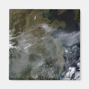 Haze over de Noord-Chinese vlakte Magneet