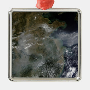 Haze over de Noord-Chinese vlakte Metalen Ornament