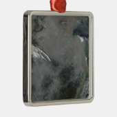 Haze over Oost-China Metalen Ornament (Rechts)