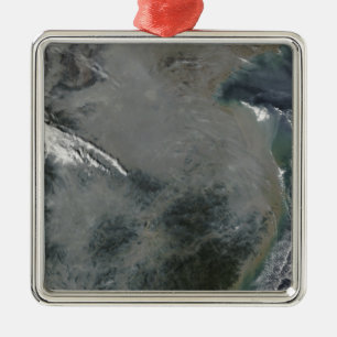 Haze over Oost-China Metalen Ornament