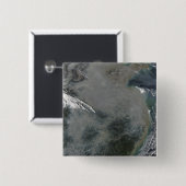 Haze over Oost-China Vierkante Button 5,1 Cm (Voorkant /achterkant)