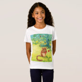 Hazel Dormouse Eating Wild Strawberry T-Shirt (Voorkant volledig)