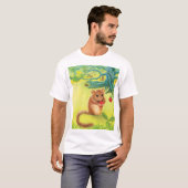 Hazel Dormouse Eating Wild Strawberry T-Shirt (Voorkant volledig)