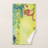 Hazel Dormouse Eet Wilde aardbei Bad Handdoek (Handdoek)