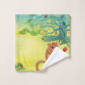 Hazel Dormouse Eet Wilde aardbei Bad Handdoek (Wasdoekje)