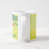 Hazel Dormouse Eet Wilde aardbei Grote Koffiekop (Achterkant)