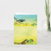 Hazel Dormouse Eet Wilde aardbei Notitiekaartje (Achterkant)