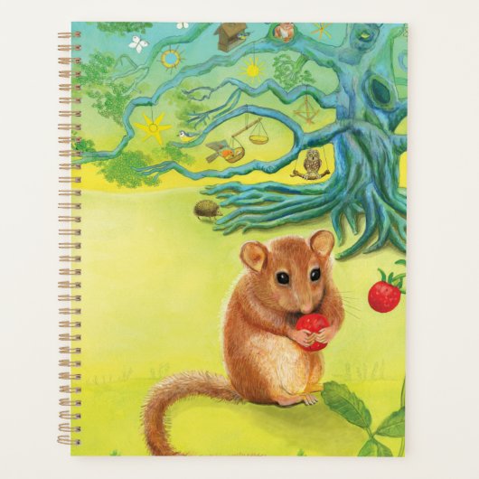 Hazel Dormouse Eet Wilde aardbei Planner (Voorkant)