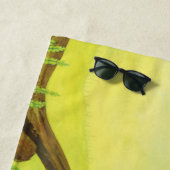 Hazel Dormouse Eet Wilde aardbei Strandlaken (In situ)