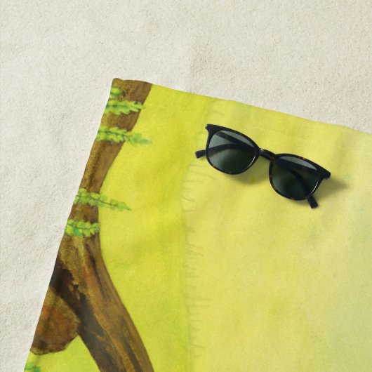 Hazel Dormouse Eet Wilde aardbei Strandlaken (In situ)