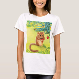 Hazel Dormouse Eet Wilde aardbei T-shirt