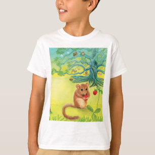 Hazel Dormouse Eet Wilde aardbei T-shirt