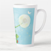 Hazel Dormouse, wilde aardbeien en dandelionpuff Latte Mok (Rechts)