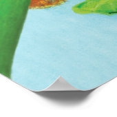 Hazel Dormouse, wilde aardbeien en dandelionpuff Poster (Hoek)