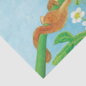 Hazel Dormouse, wilde aardbeien en dandelionpuff Tissuepapier (Detail)