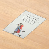 Hazel foto moderne bruiloft acryl uitnodigingen (Laagn)