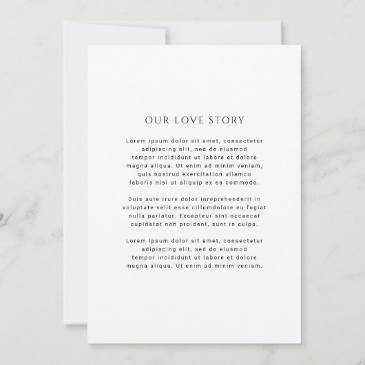 Hazel foto moderne bruiloft kaart (Achterkant)