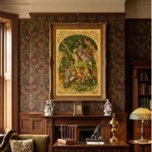 Hazel Grouse Vintage Art Nouveau Poster