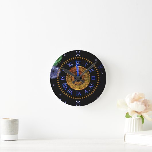 Hazel Midnight Clock Ronde Klok (Huis)