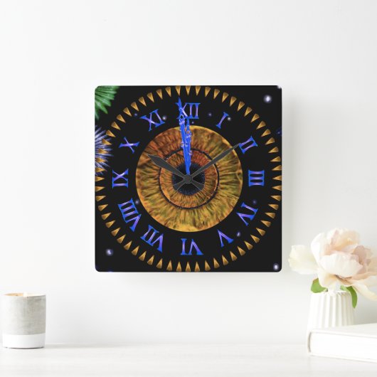 Hazel Midnight Clock Vierkante Klok (Huis)