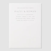 Hazel Modern Wedding Vellum Uitnodigingen (Voorkant)