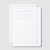Hazel Modern Wedding Vellum Uitnodigingen (Offset)