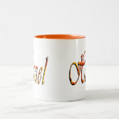 Hazel, naam, Logo, Oranje Combo Coffee Mok (Center)