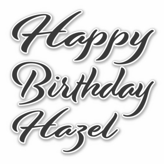 Hazel Name Vorname black Sticker Geburtstag (Voorkant)