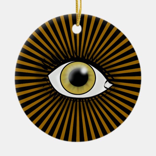 Hazel Oog van Horus Keramisch Ornament (Voorkant)