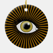 Hazel Oog van Horus Keramisch Ornament (Achterkant)