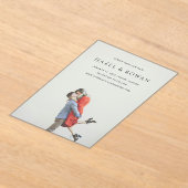 Hazel Photo Modern Wedding Save the Date Acryl Uitnodigingen (Laagn)