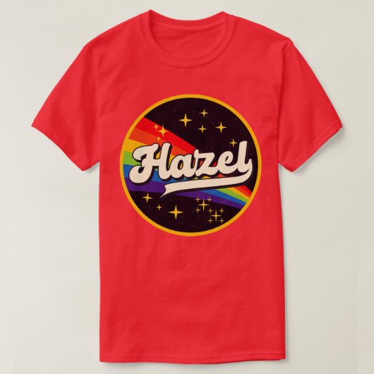 Hazel regenboog in ruimte  stijl t-shirt (Design voorkant)