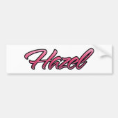 Hazel-roze Aufkleber-Sticker Bumpersticker (Voorkant)