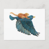 Hazel-slaapmuis en vleugelvliegtuig briefkaart (Voorkant)