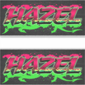 Hazel Vorname Name Graffiti Aufkleber Sticker (Voorkant)
